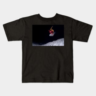 Snowboarder jumping Kids T-Shirt